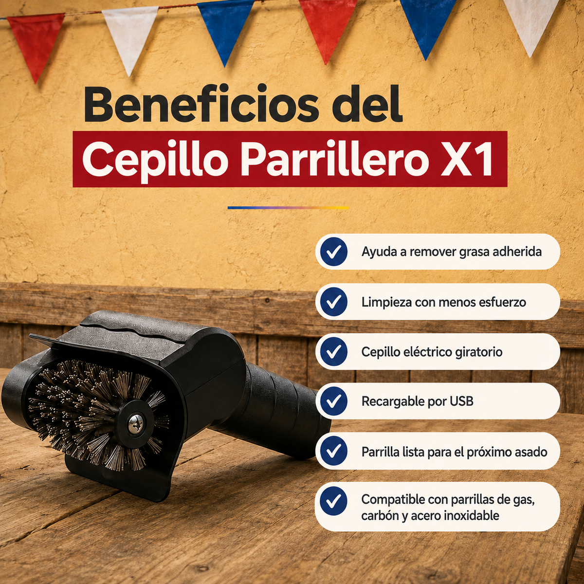Cepillo Parrillero X1